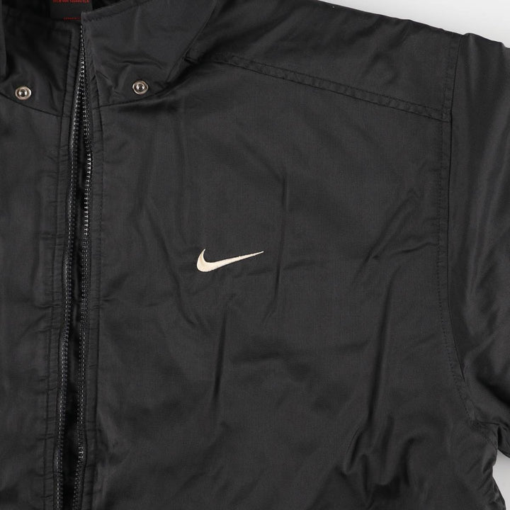 90'S Nike Back Logo Padded Puffer Jacket Men's Medium Vintage Nylon black type Vintage Second Hand