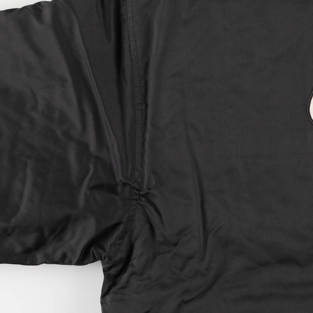 90'S Nike Back Logo Padded Puffer Jacket Men's Medium Vintage Nylon black type Vintage Second Hand