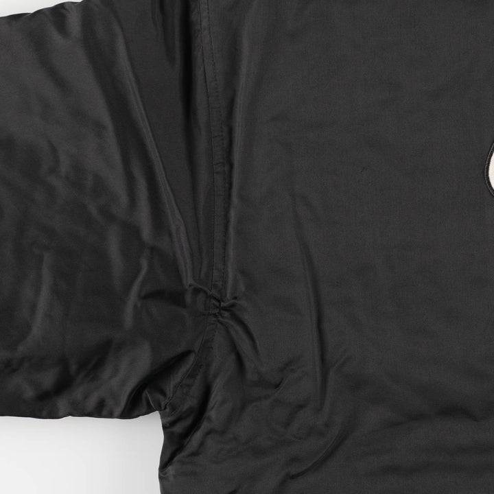 90'S Nike Back Logo Padded Puffer Jacket Men's Medium Vintage Nylon black type Vintage Second Hand