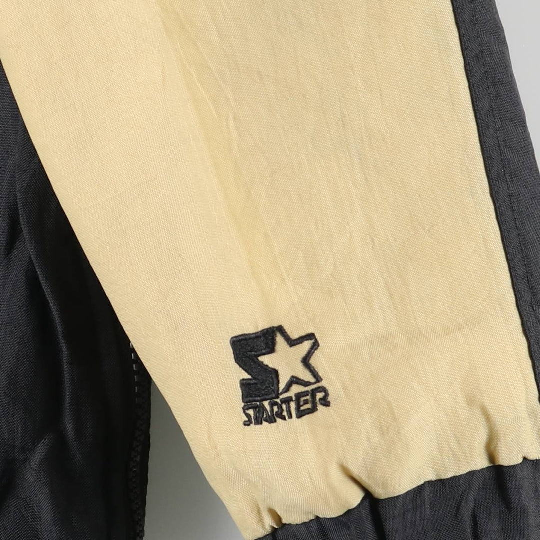 90'S Starter NFL PROLINE NFL New Orleans Saints Back Logo Padded Anorak Parka, Men's Size Small Nylon Beige type Vintage Second Hand