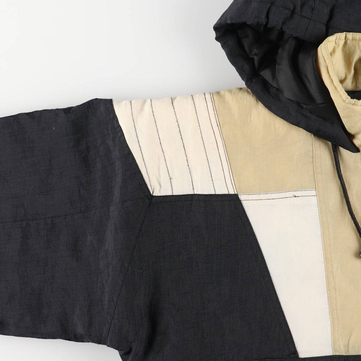 90'S Starter NFL PROLINE NFL New Orleans Saints Back Logo Padded Anorak Parka, Men's Size Small Nylon Beige type Vintage Second Hand