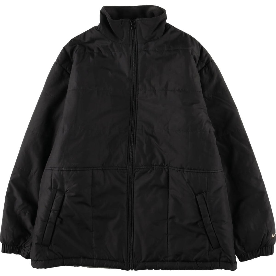 90s-00'S Nike padded puffer jacket, men's size L polyester black type Vintage Second Hand