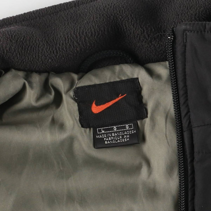 90s-00'S Nike padded puffer jacket, men's size L polyester black type Vintage Second Hand