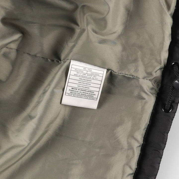 90s-00'S Nike padded puffer jacket, men's size L polyester black type Vintage Second Hand