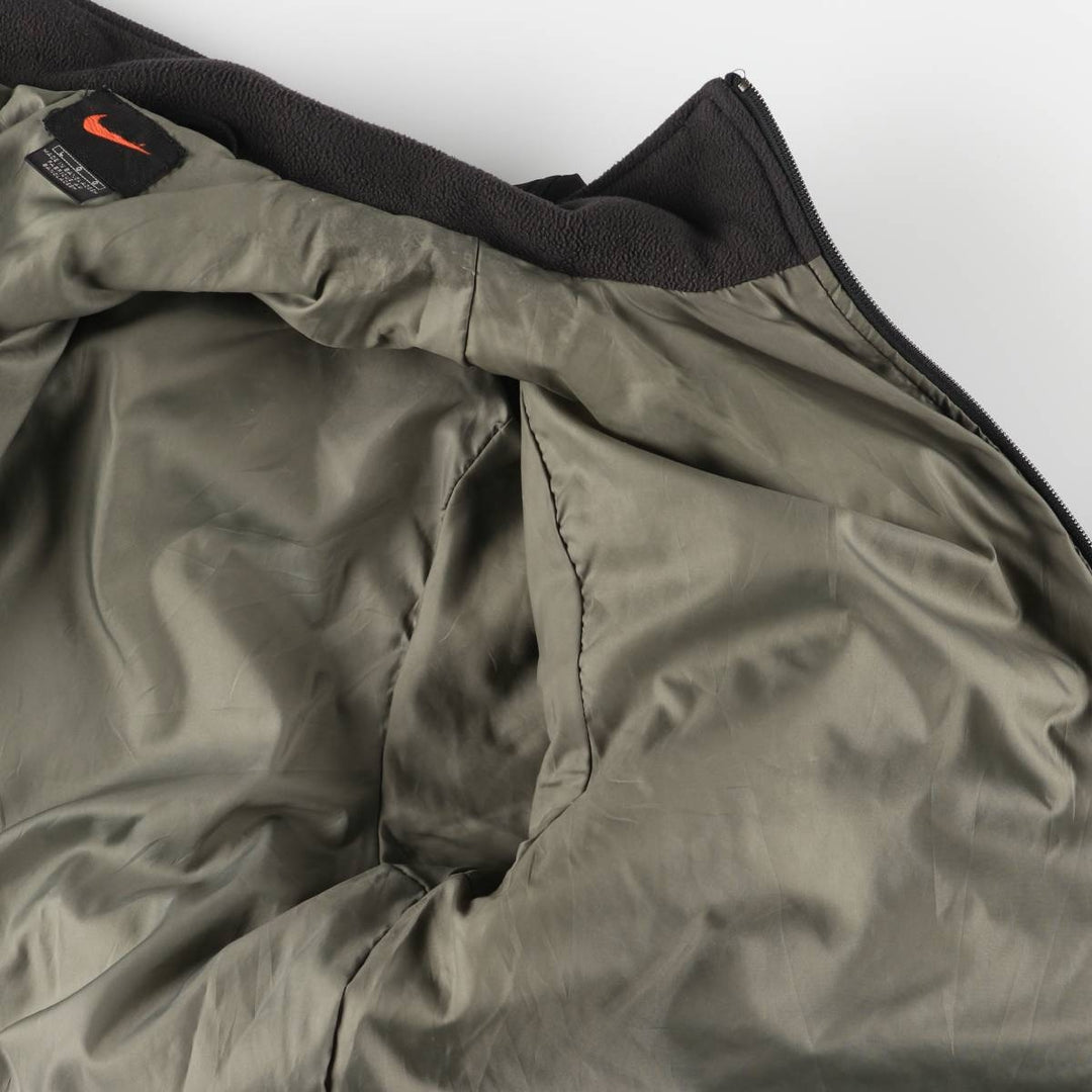 90s-00'S Nike padded puffer jacket, men's size L polyester black type Vintage Second Hand