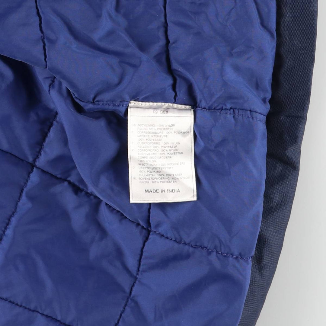 90'S Nike Back Logo Padded Puffer Jacket Men's Medium Vintage Nylon navy blue type Vintage Second Hand