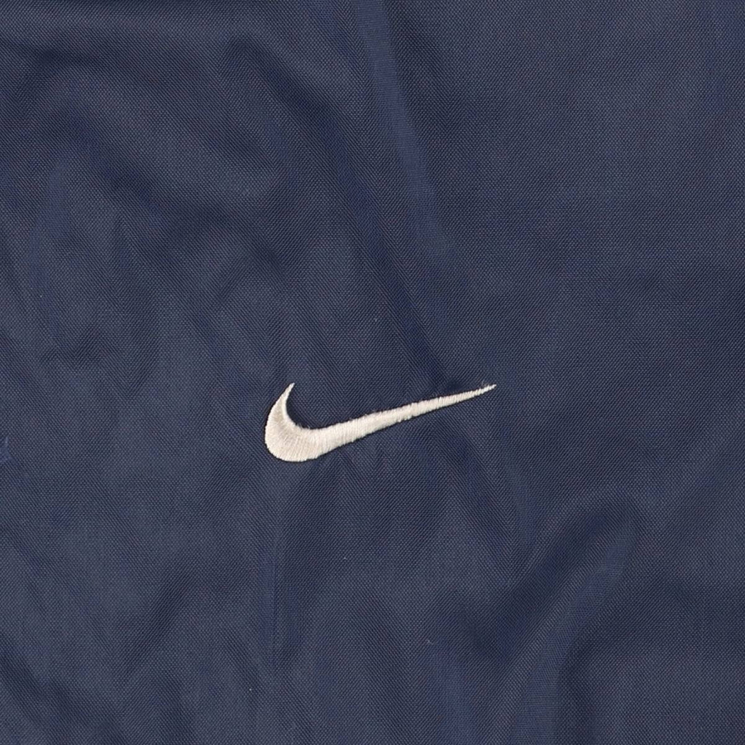90'S Nike Back Logo Padded Puffer Jacket Men's Medium Vintage Nylon navy blue type Vintage Second Hand