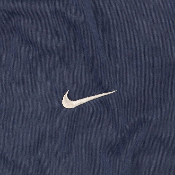 90'S Nike Back Logo Padded Puffer Jacket Men's Medium Vintage Nylon navy blue type Vintage Second Hand