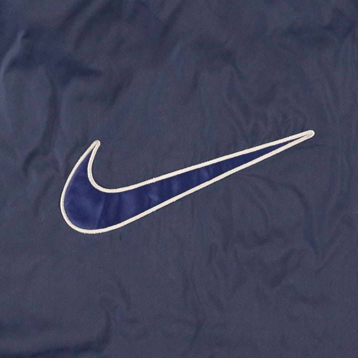 90'S Nike Back Logo Padded Puffer Jacket Men's Medium Vintage Nylon navy blue type Vintage Second Hand