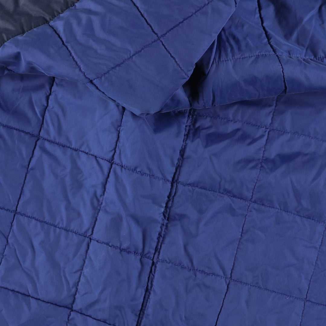 90'S Nike Back Logo Padded Puffer Jacket Men's Medium Vintage Nylon navy blue type Vintage Second Hand