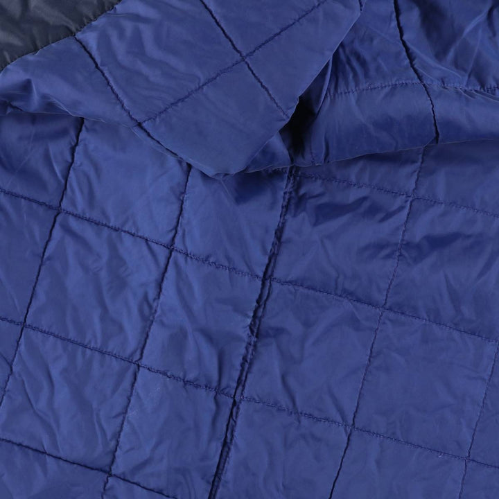 90'S Nike Back Logo Padded Puffer Jacket Men's Medium Vintage Nylon navy blue type Vintage Second Hand