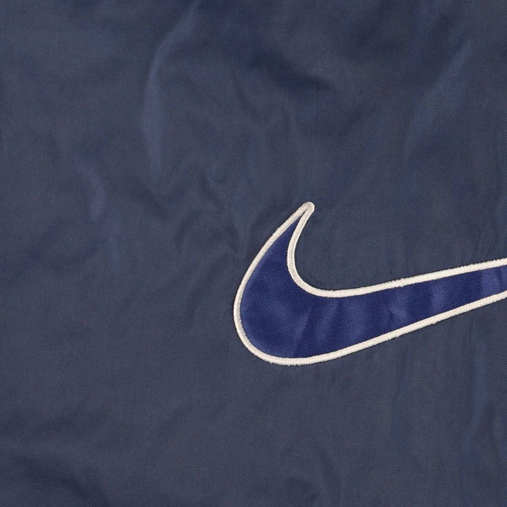 90'S Nike Back Logo Padded Puffer Jacket Men's Medium Vintage Nylon navy blue type Vintage Second Hand