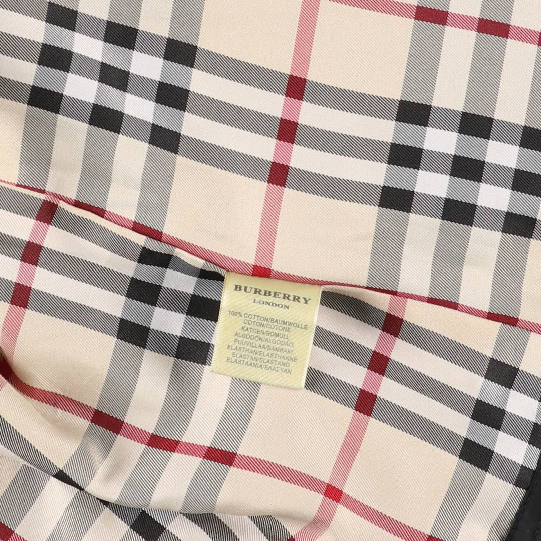 Burberry's BURBERRY LONDON Check Pattern Liner Cotton Jacket, Men's XL cotton black type Vintage Second Hand
