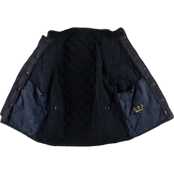 2000s~ Barbour Powell 3 Warrant Quilted Jacket, Men's Size L polyester navy blue type Vintage Second Hand