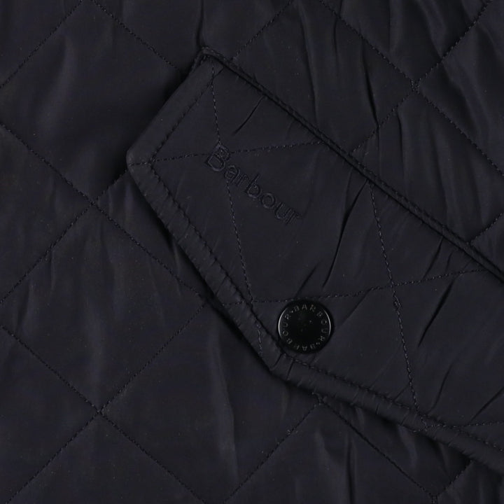 2000s~ Barbour Powell 3 Warrant Quilted Jacket, Men's Size L polyester navy blue type Vintage Second Hand