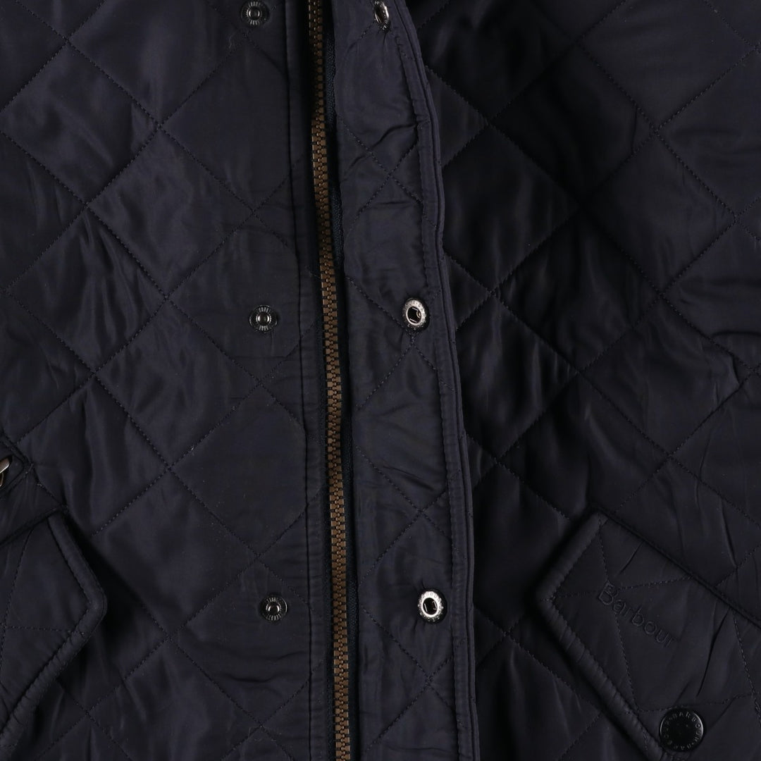 2000s~ Barbour Powell 3 Warrant Quilted Jacket, Men's Size L polyester navy blue type Vintage Second Hand