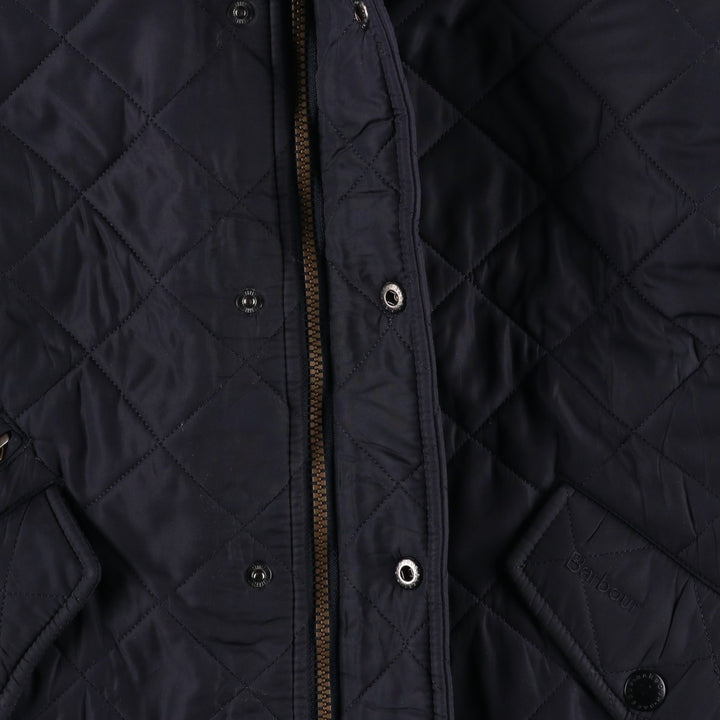 2000s~ Barbour Powell 3 Warrant Quilted Jacket, Men's Size L polyester navy blue type Vintage Second Hand