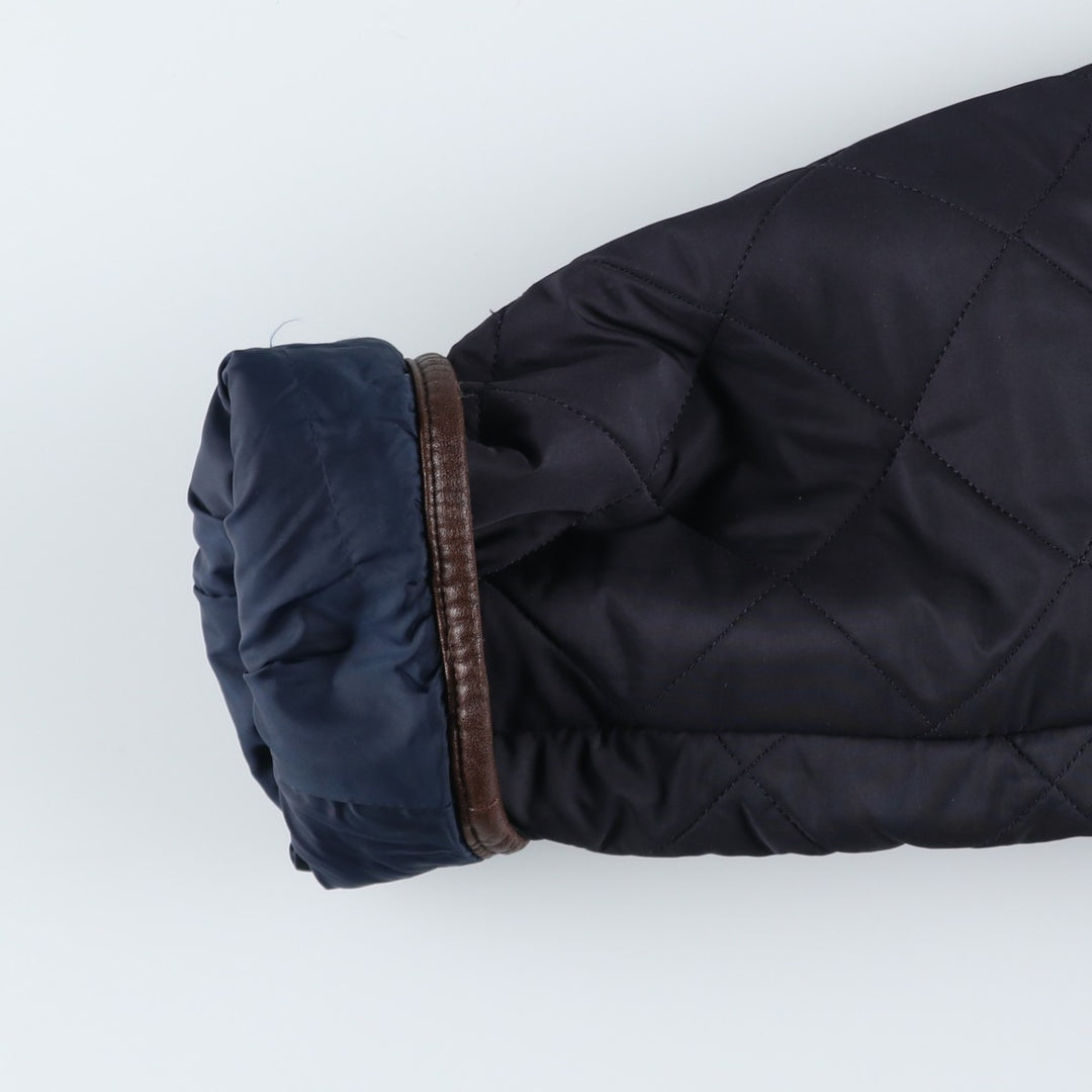 2000s~ Barbour Powell 3 Warrant Quilted Jacket, Men's Size L polyester navy blue type Vintage Second Hand