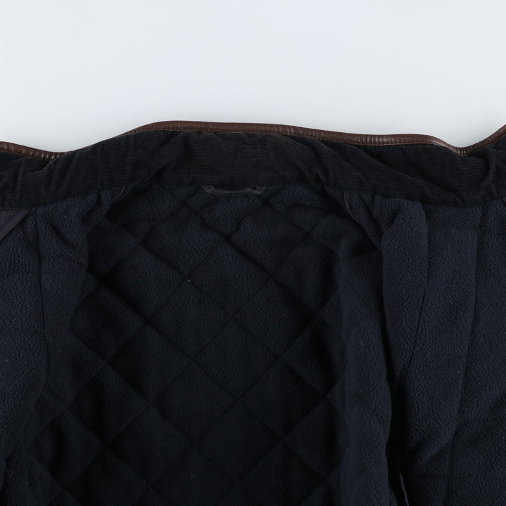 2000s~ Barbour Powell 3 Warrant Quilted Jacket, Men's Size L polyester navy blue type Vintage Second Hand