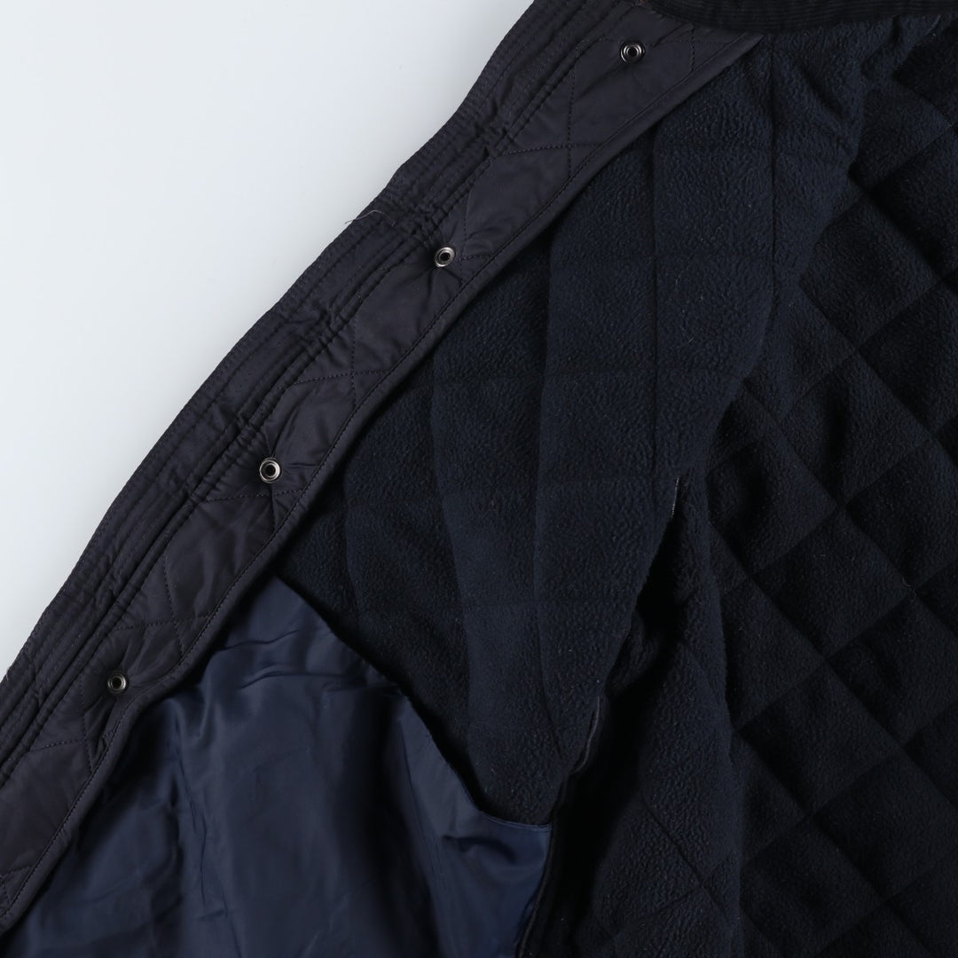 2000s~ Barbour Powell 3 Warrant Quilted Jacket, Men's Size L polyester navy blue type Vintage Second Hand