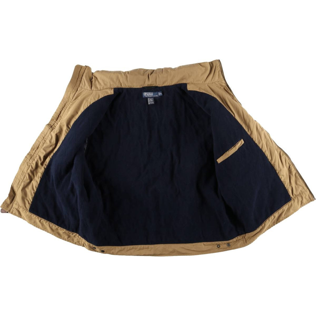 Ralph Lauren POLO by Ralph Lauren padded jacket puffer jacket men's XL size polyester beige type brown Vintage Second Hand