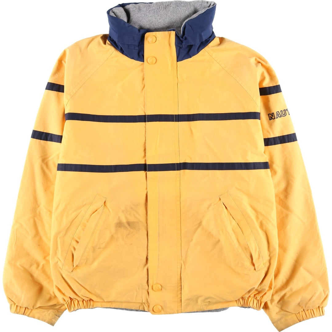 Vintage 90'S Nautica reversible windbreaker, men's size XXL cotton yellow type Vintage Second Hand