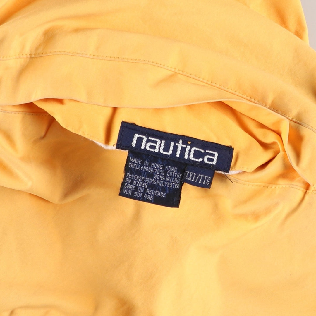 Vintage 90'S Nautica reversible windbreaker, men's size XXL cotton yellow type Vintage Second Hand