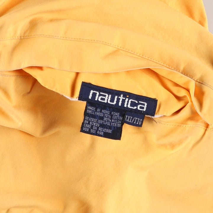 Vintage 90'S Nautica reversible windbreaker, men's size XXL cotton yellow type Vintage Second Hand