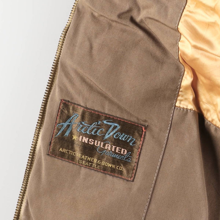 1950'S ARCTIC FEATHER AND DOWN Co. Down Jacket, Men's Size XL unclear brown type Vintage Second Hand