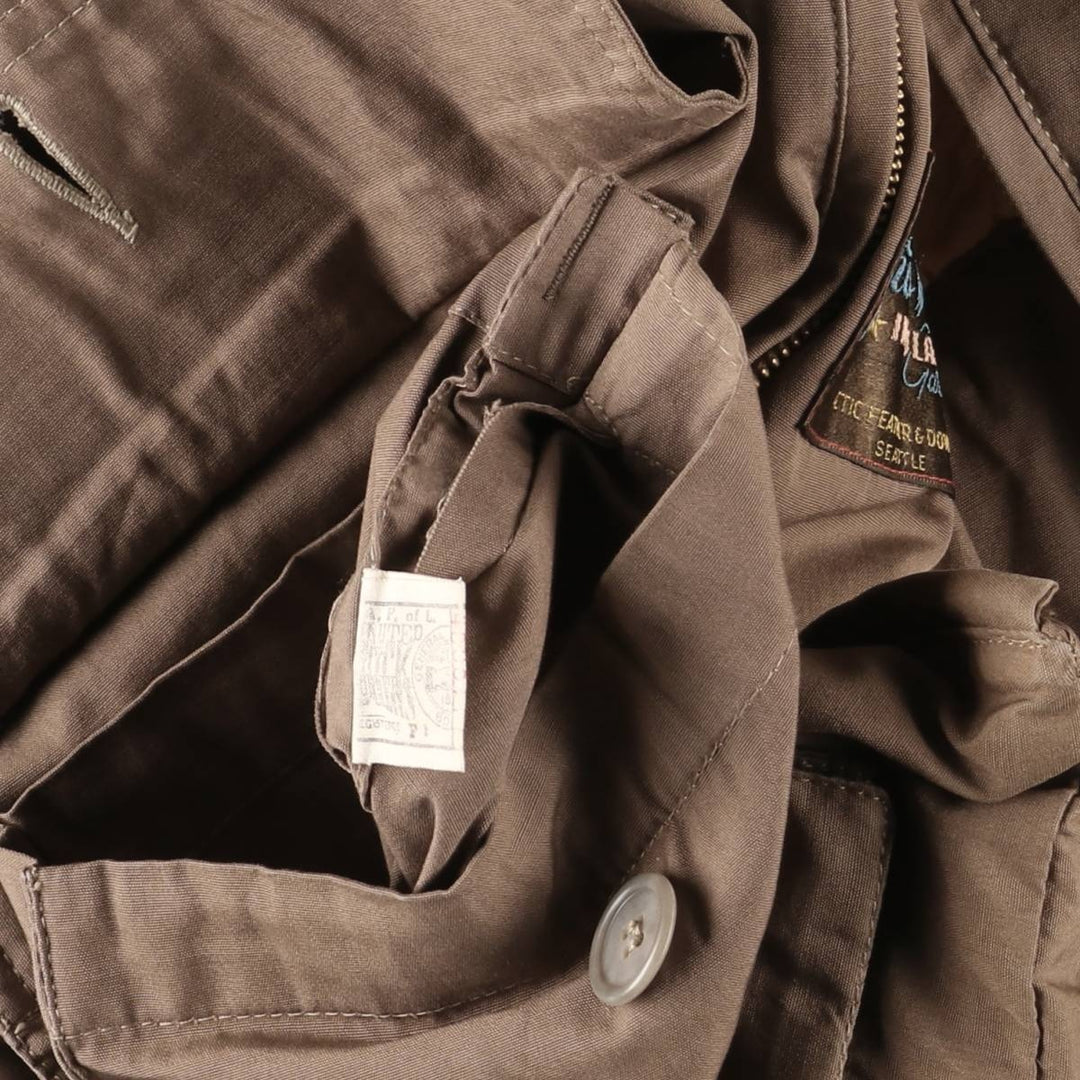 1950'S ARCTIC FEATHER AND DOWN Co. Down Jacket, Men's Size XL unclear brown type Vintage Second Hand