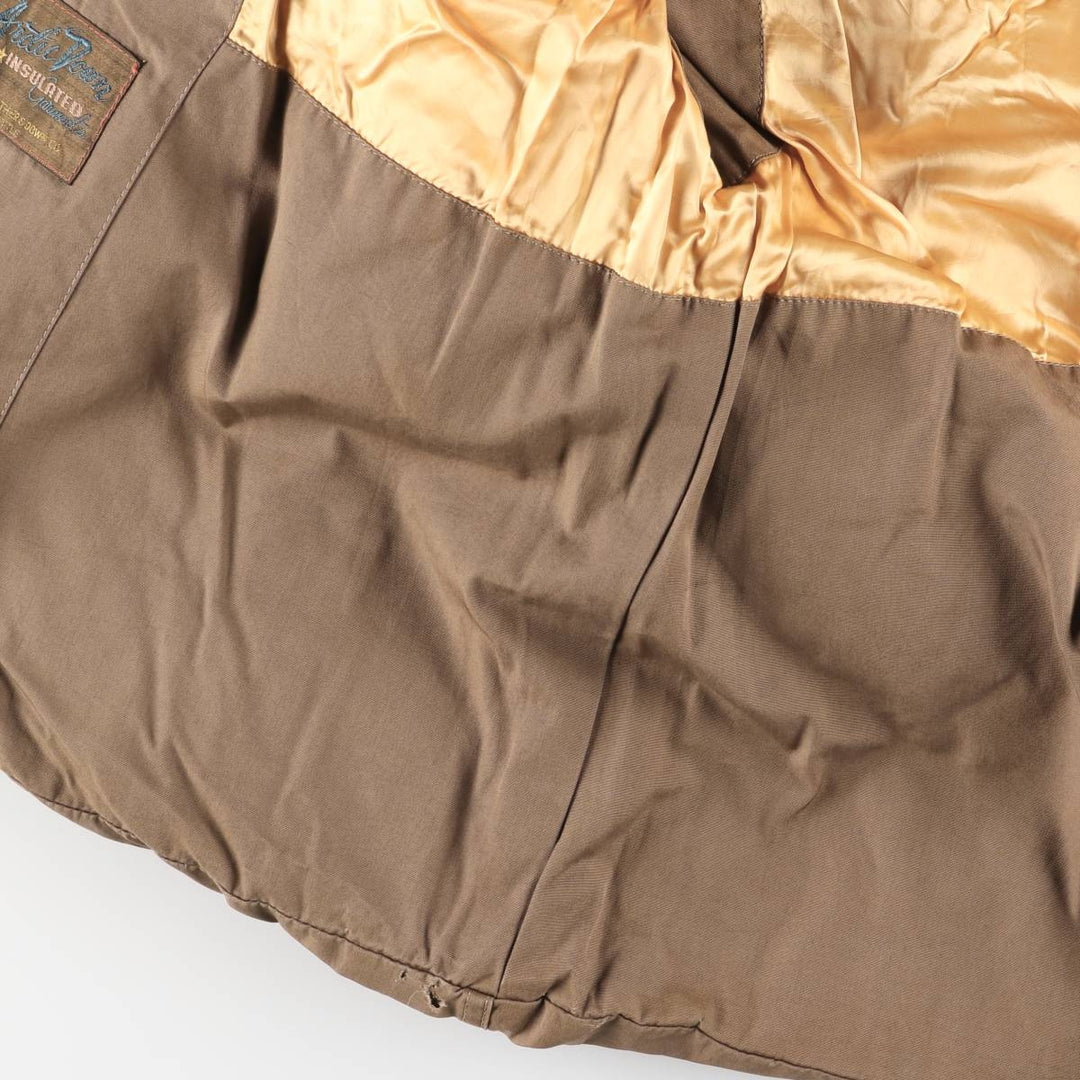 1950'S ARCTIC FEATHER AND DOWN Co. Down Jacket, Men's Size XL unclear brown type Vintage Second Hand