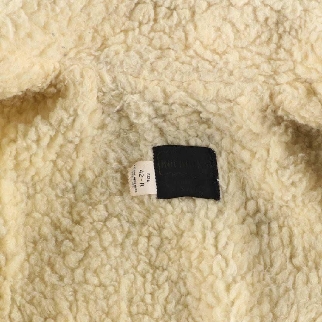 Vintage 1970'S Sears ROEBUCKS denim boa lunch coat, men's size M unclear blue type Vintage Second Hand