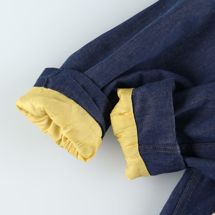 Vintage 1970'S Sears ROEBUCKS denim boa lunch coat, men's size M unclear blue type Vintage Second Hand