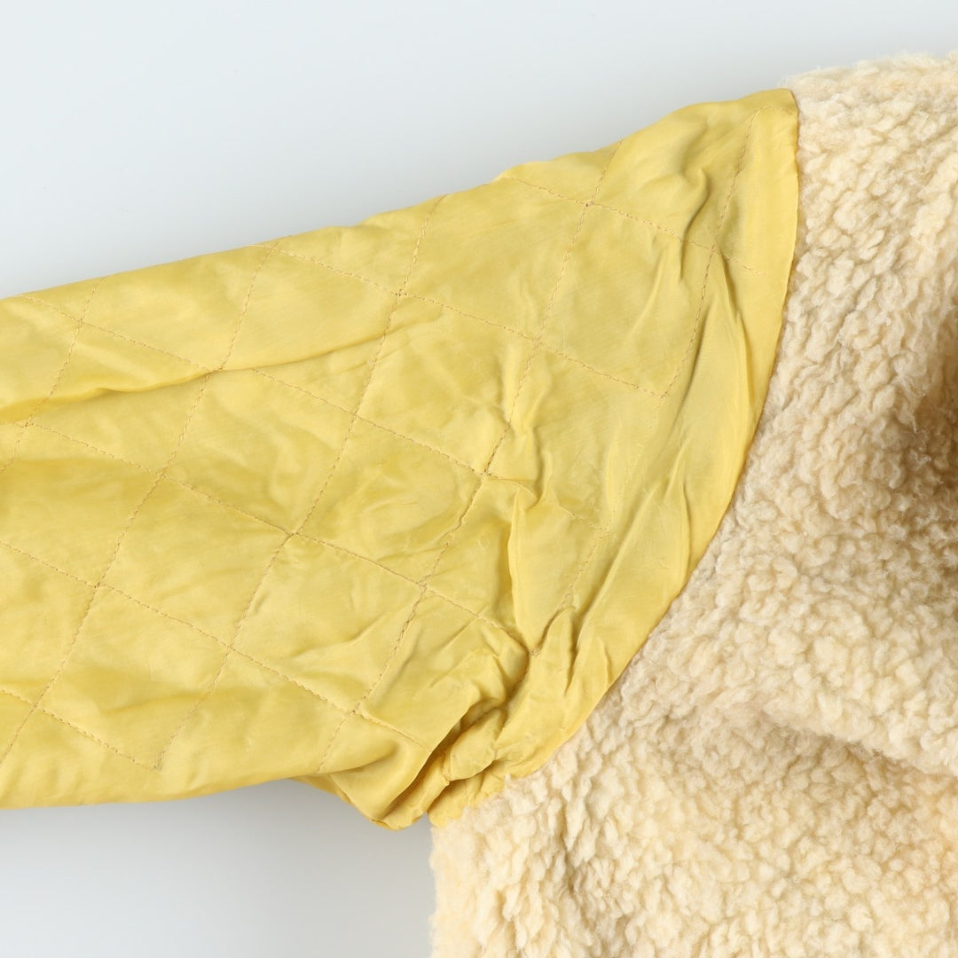 Vintage 1970'S Sears ROEBUCKS denim boa lunch coat, men's size M unclear blue type Vintage Second Hand