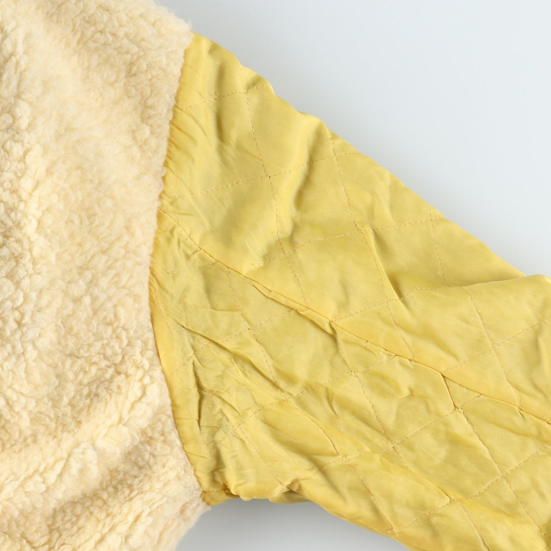 Vintage 1970'S Sears ROEBUCKS denim boa lunch coat, men's size M unclear blue type Vintage Second Hand