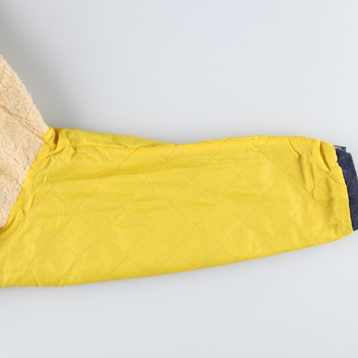 Vintage 1970'S Sears ROEBUCKS butt-dyed denim boa lunch coat, men's size L unclear blue type Vintage Second Hand