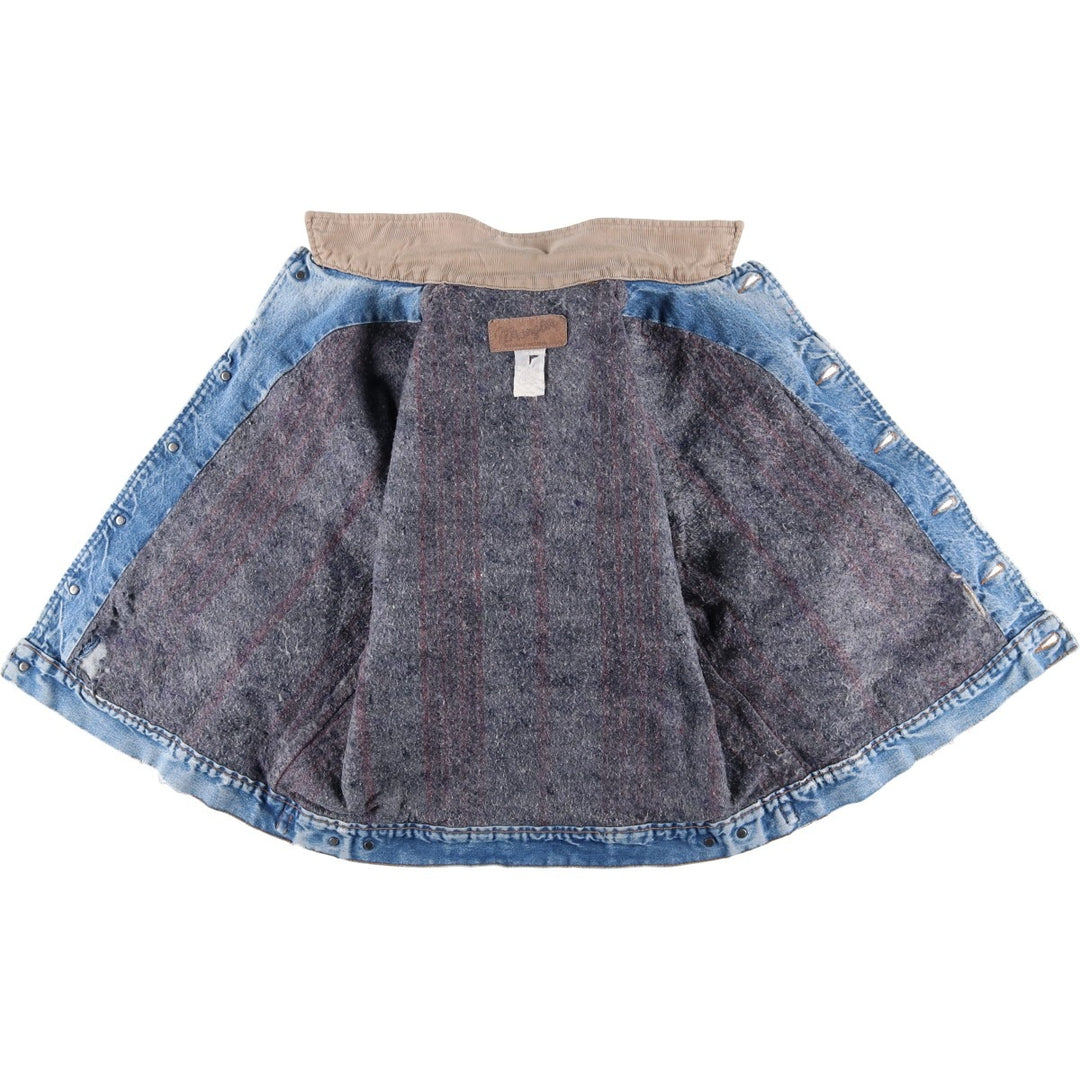 80s-90'S Wrangler denim jacket, size L, men's unclear blue type Vintage Second Hand