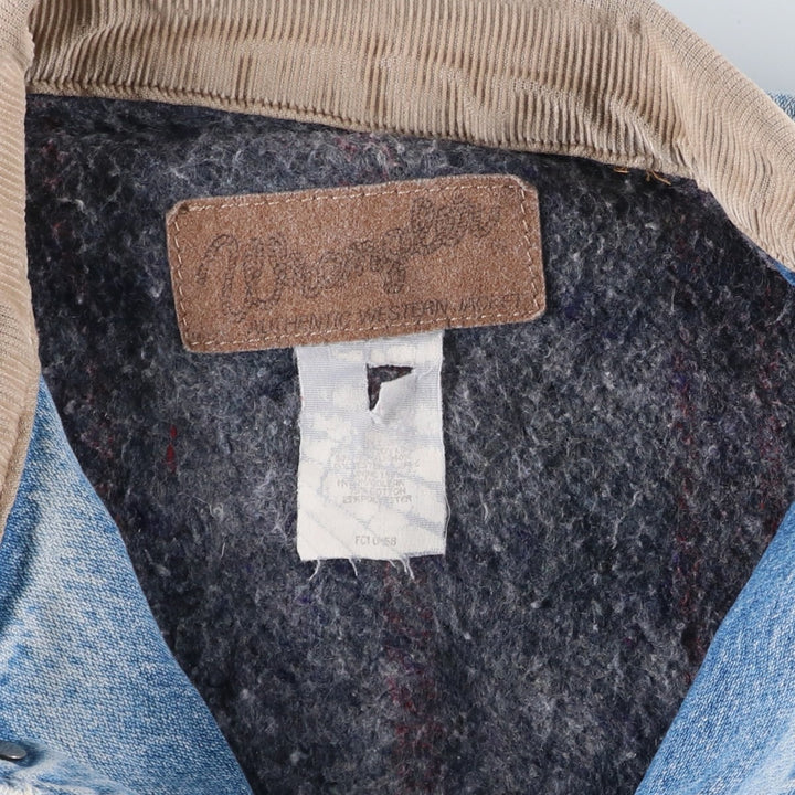 80s-90'S Wrangler denim jacket, size L, men's unclear blue type Vintage Second Hand