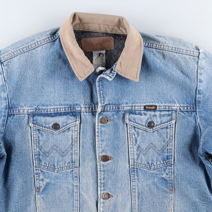 80s-90'S Wrangler denim jacket, size L, men's unclear blue type Vintage Second Hand