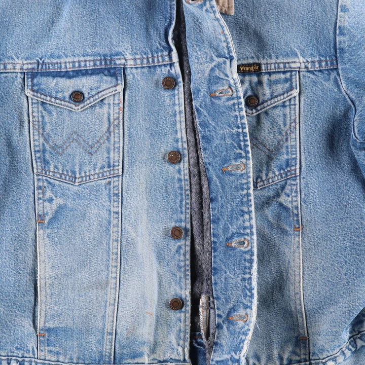 80s-90'S Wrangler denim jacket, size L, men's unclear blue type Vintage Second Hand