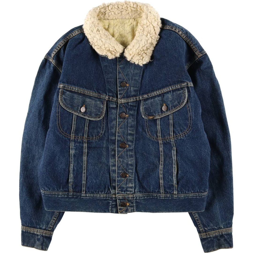 Lee denim boa jacket, men's size XL unclear blue type Vintage Second Hand