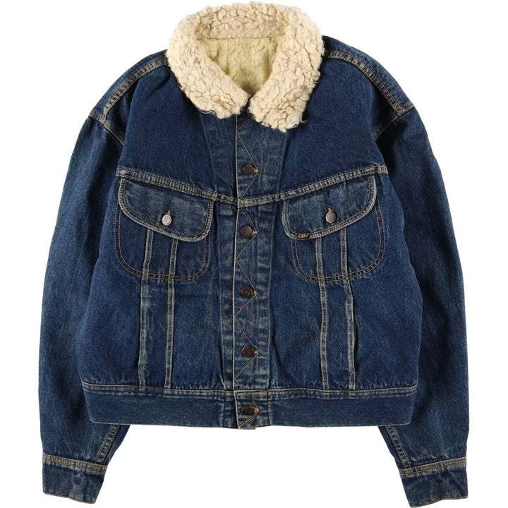 Lee denim boa jacket, men's size XL unclear blue type Vintage Second Hand