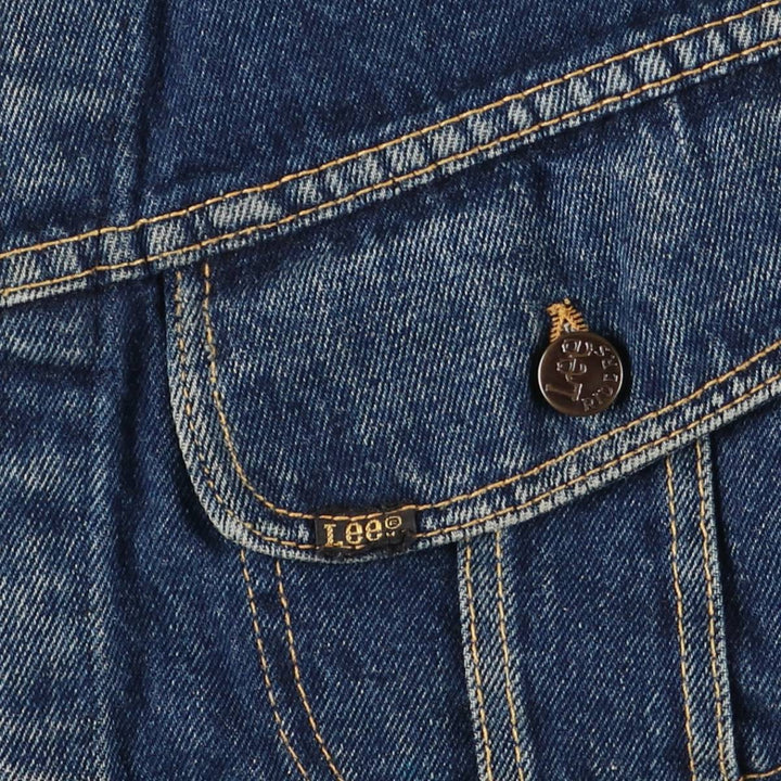 Lee denim boa jacket, men's size XL unclear blue type Vintage Second Hand