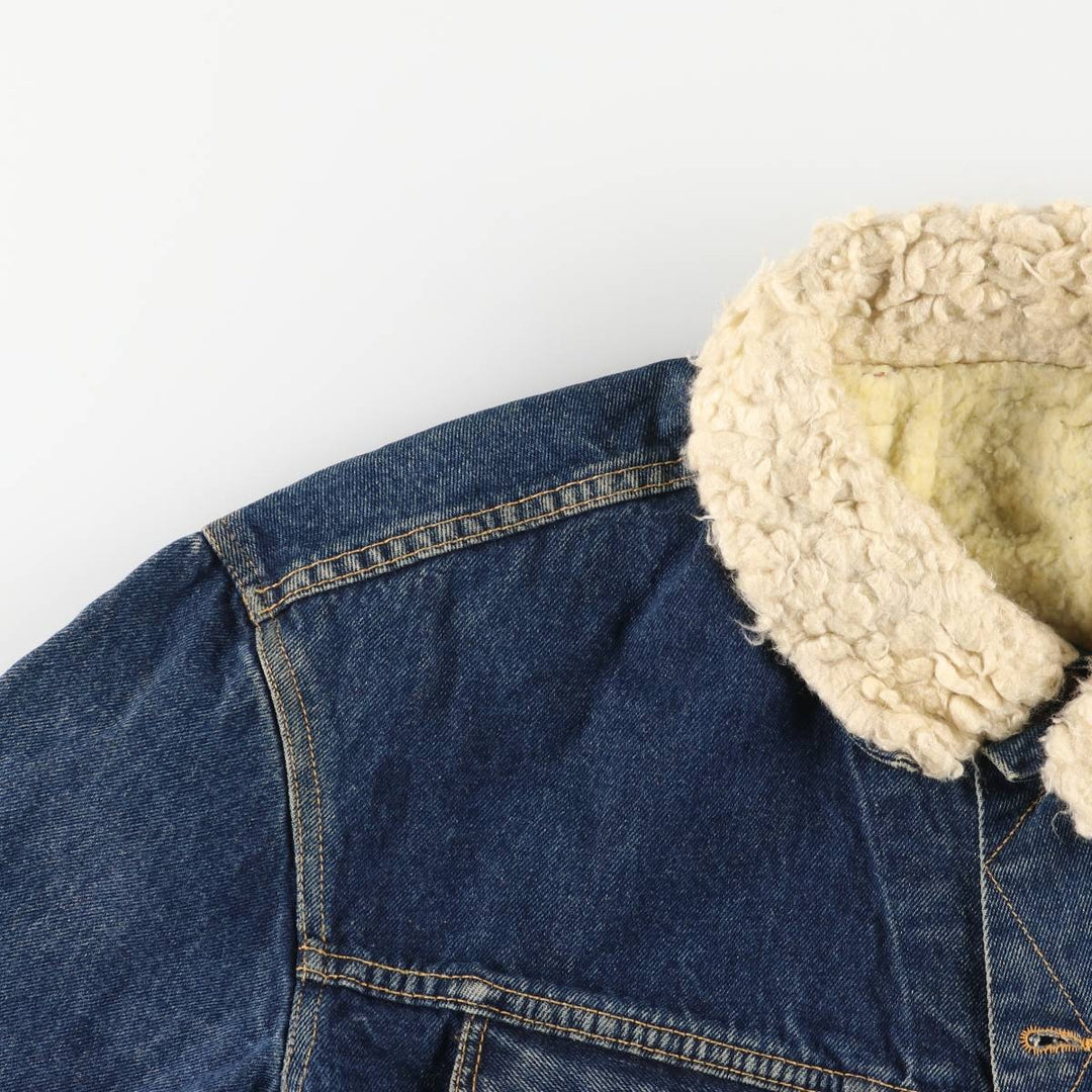 Lee denim boa jacket, men's size XL unclear blue type Vintage Second Hand