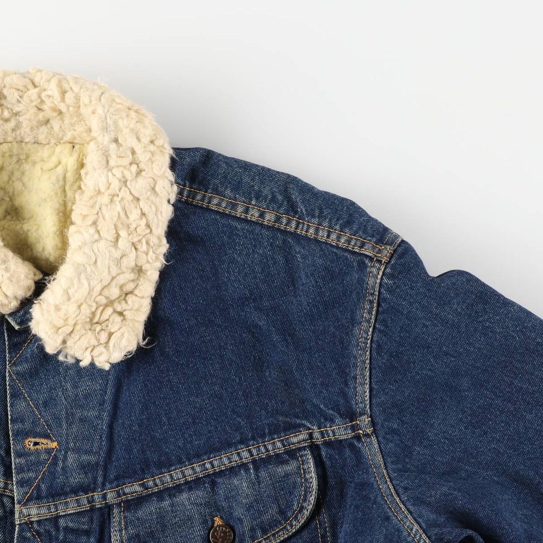 Lee denim boa jacket, men's size XL unclear blue type Vintage Second Hand