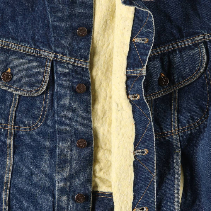 Lee denim boa jacket, men's size XL unclear blue type Vintage Second Hand