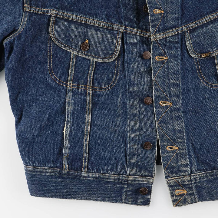 Lee denim boa jacket, men's size XL unclear blue type Vintage Second Hand