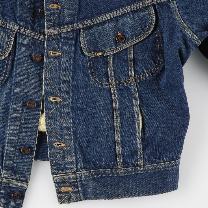 Lee denim boa jacket, men's size XL unclear blue type Vintage Second Hand