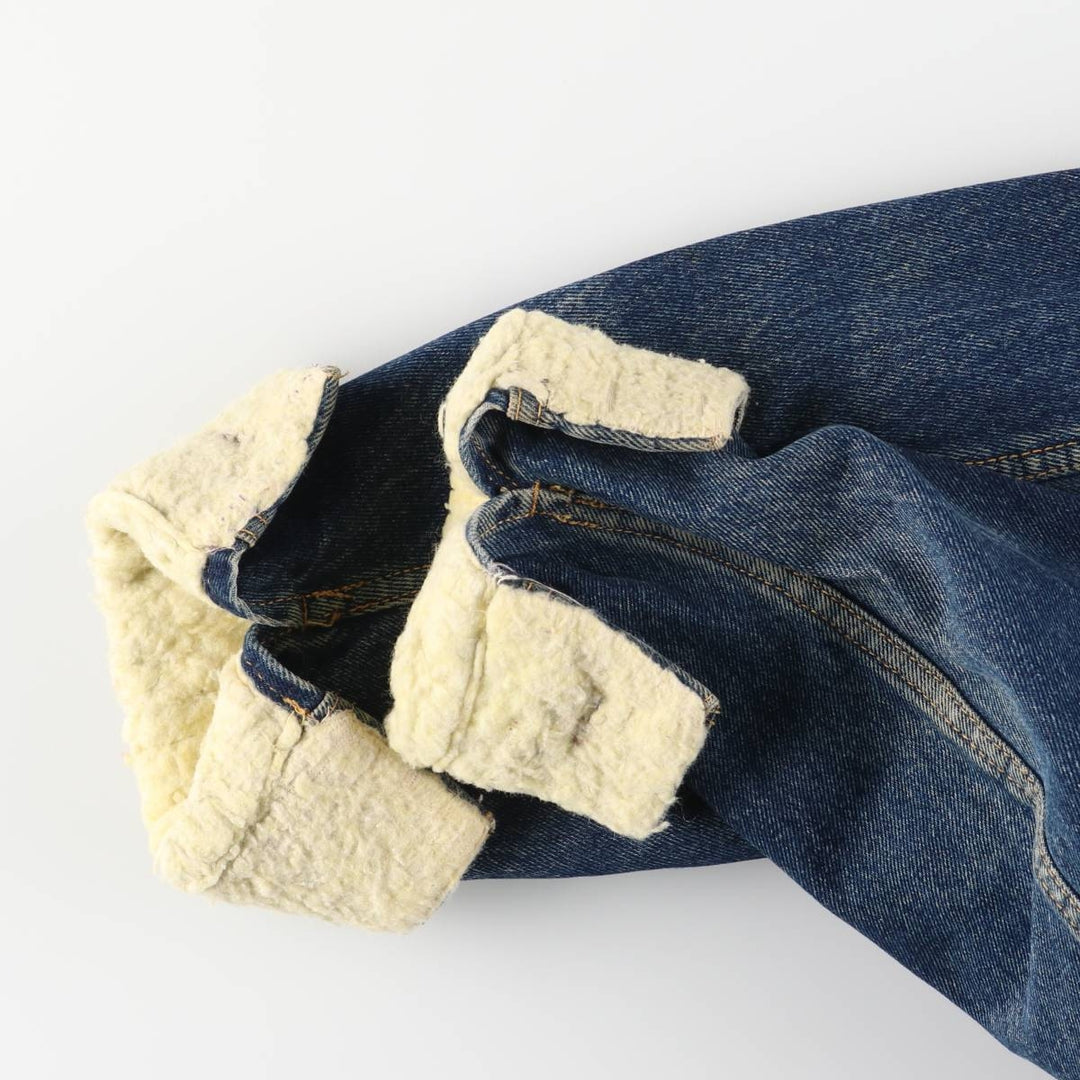 Lee denim boa jacket, men's size XL unclear blue type Vintage Second Hand