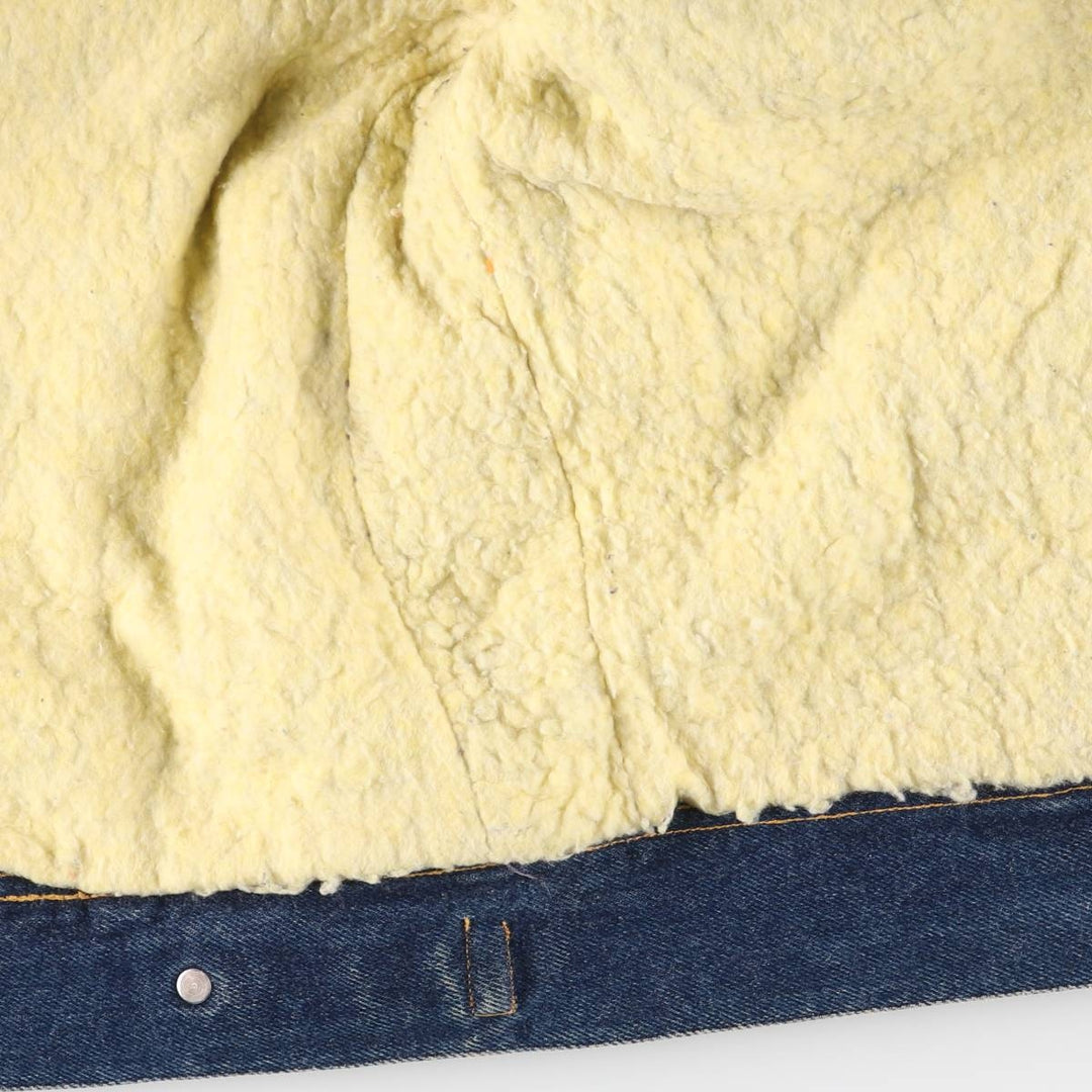 Lee denim boa jacket, men's size XL unclear blue type Vintage Second Hand